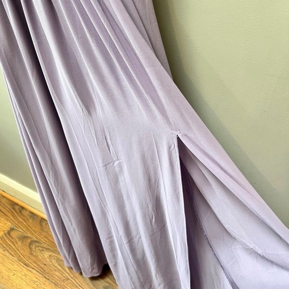 Lulus Heavenly Hues Dusty Purple Maxi Dress w/slit Medium M - Picture 3 of 7